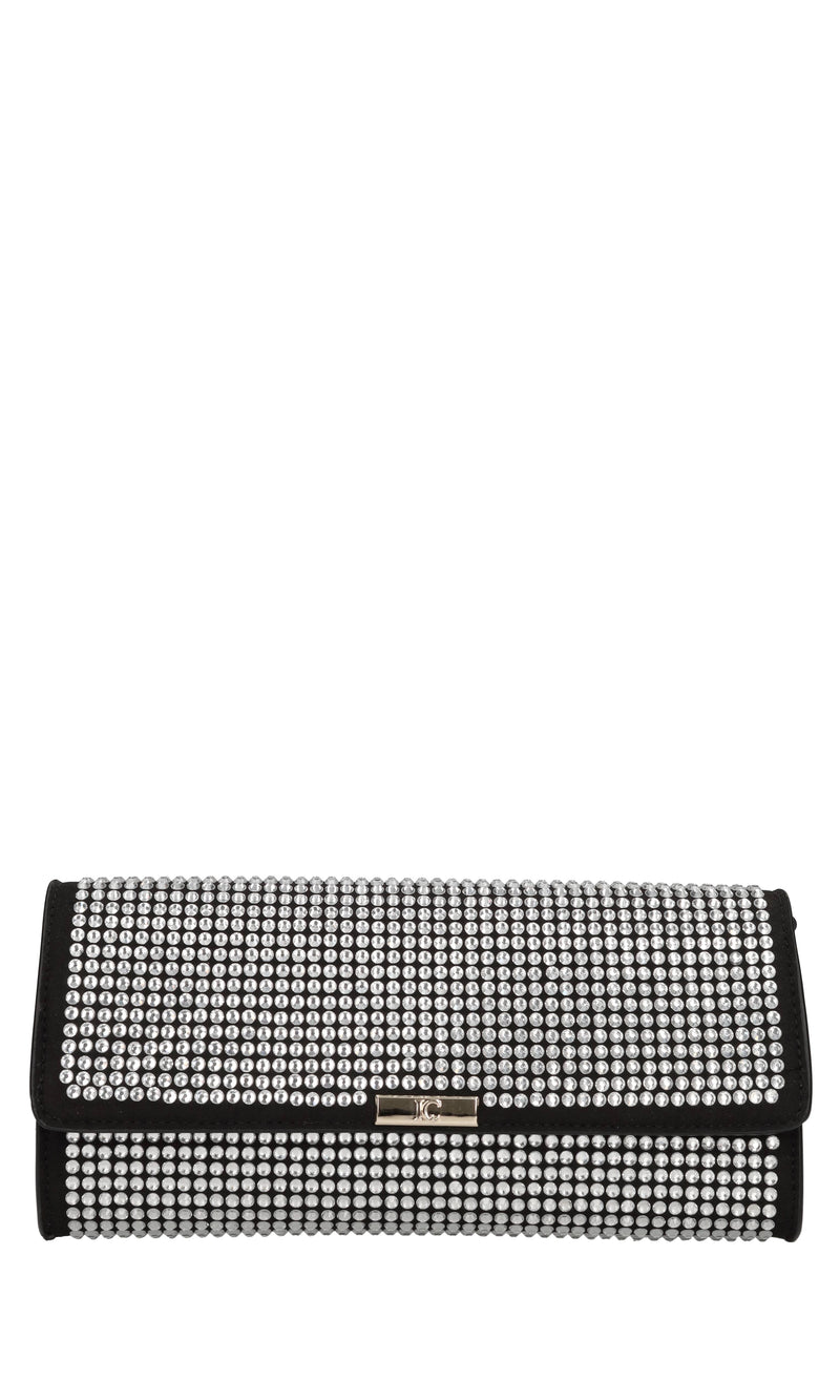 Borsa Night Ed. in ecopelle, ecocamoscio e strass 