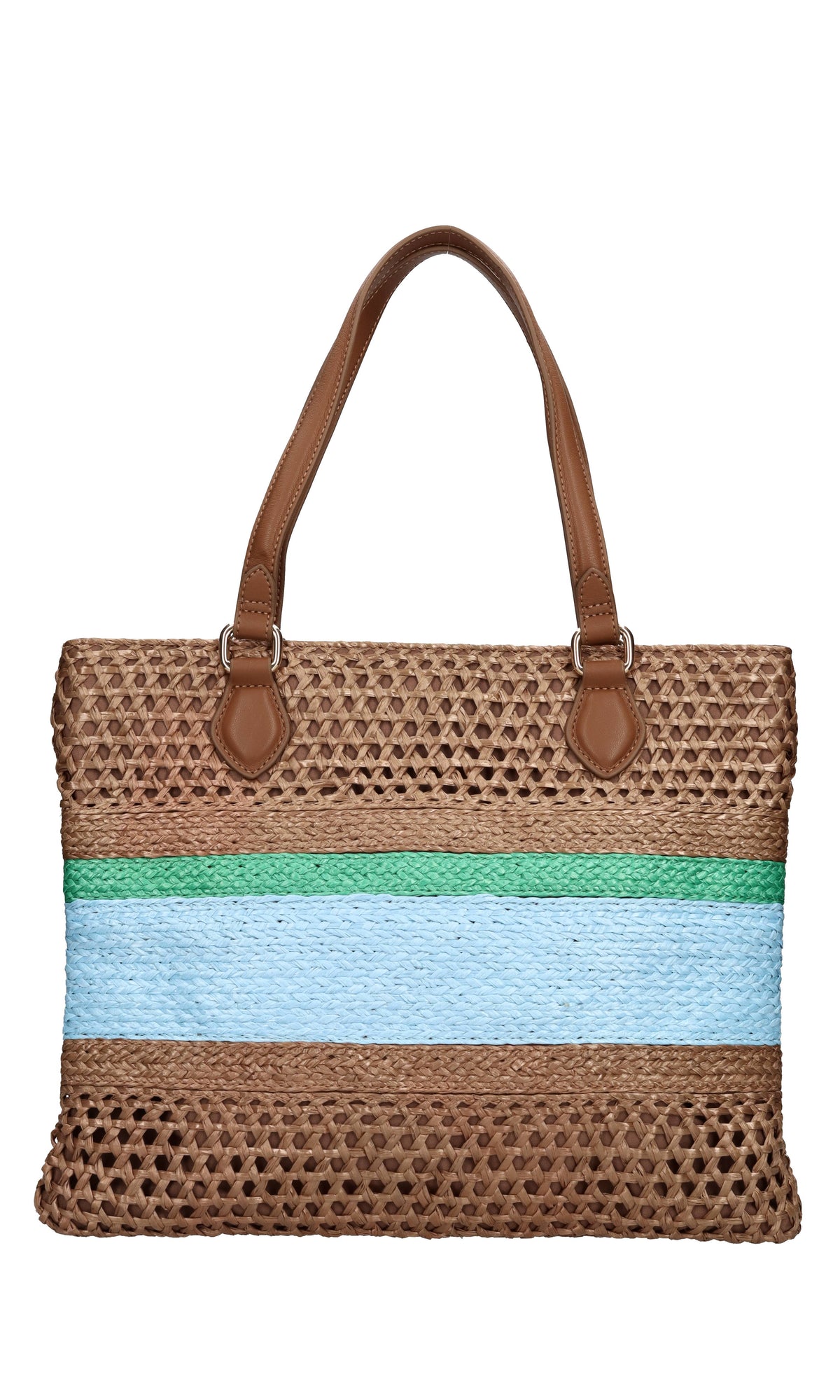 Borsa Glory in rafia ed ecopelle 