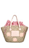 LA CARRIE Seasalt raffia and faux leather bag