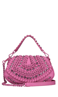 Borsa modello ANDROMEDA in ecopelle e borchie 
