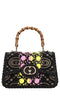 LA CARRIE Monogram Leather and Fabric Bag