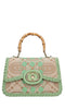 LA CARRIE Monogram Leather and Fabric Bag