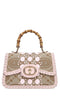 LA CARRIE Monogram Leather and Fabric Bag