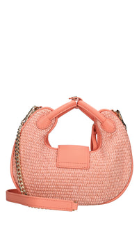 Borsa modello ROMANTIC in rafia e pelle 
