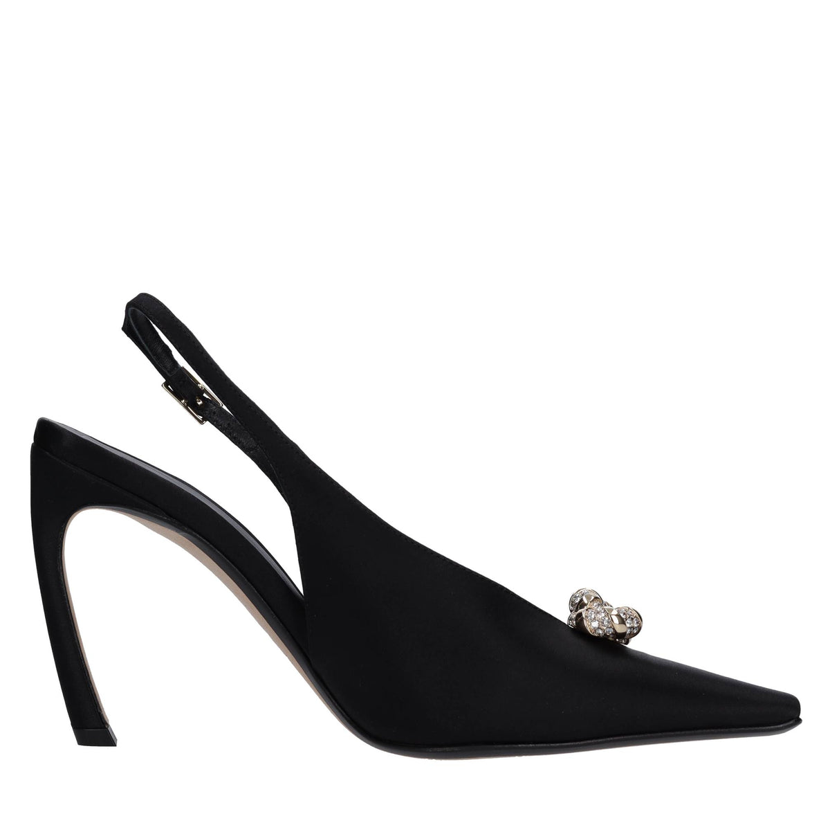Décolleté slingback in raso 