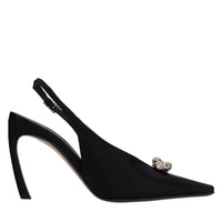 Décolleté slingback in raso 