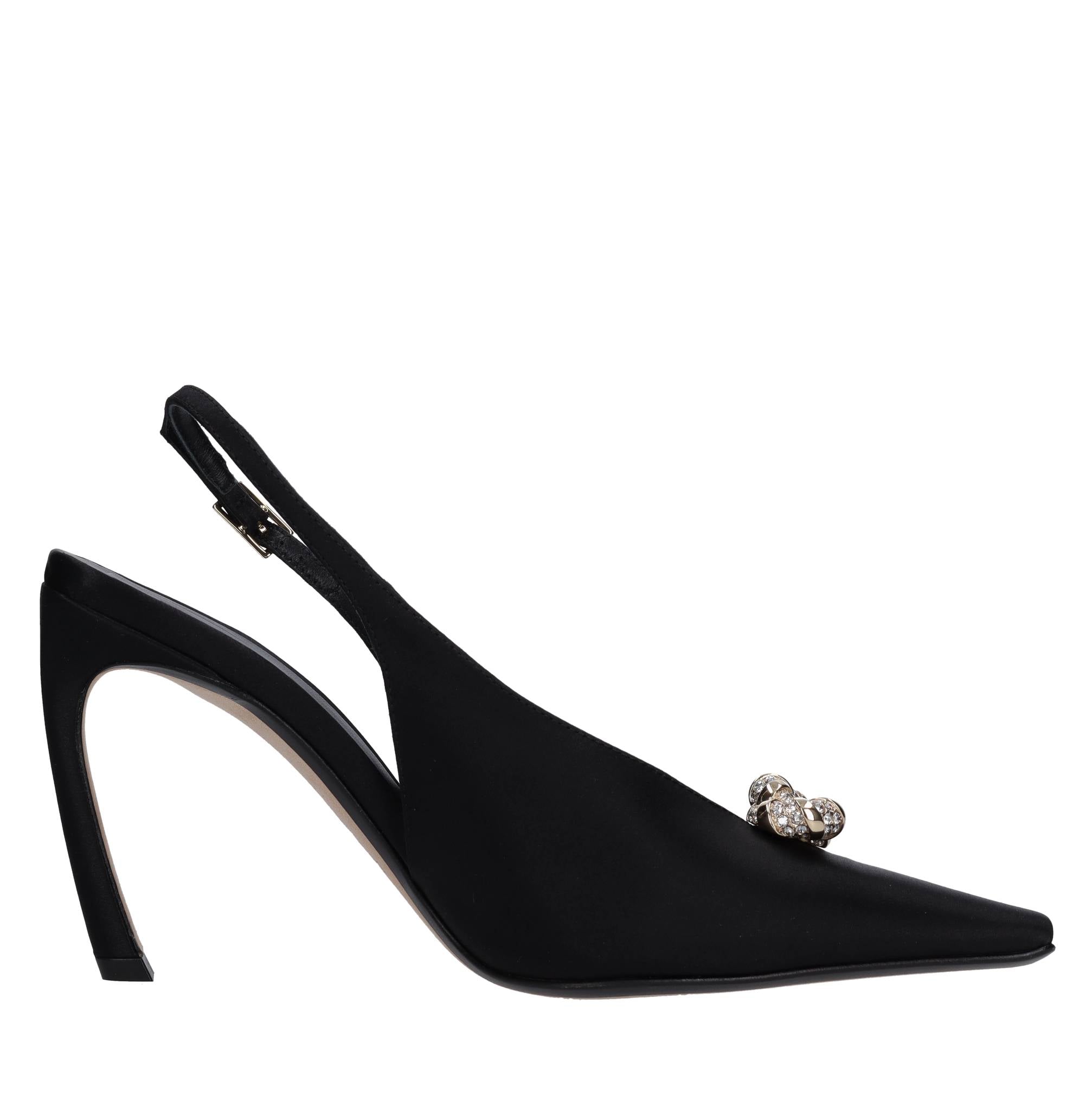 Décolleté slingback in raso 