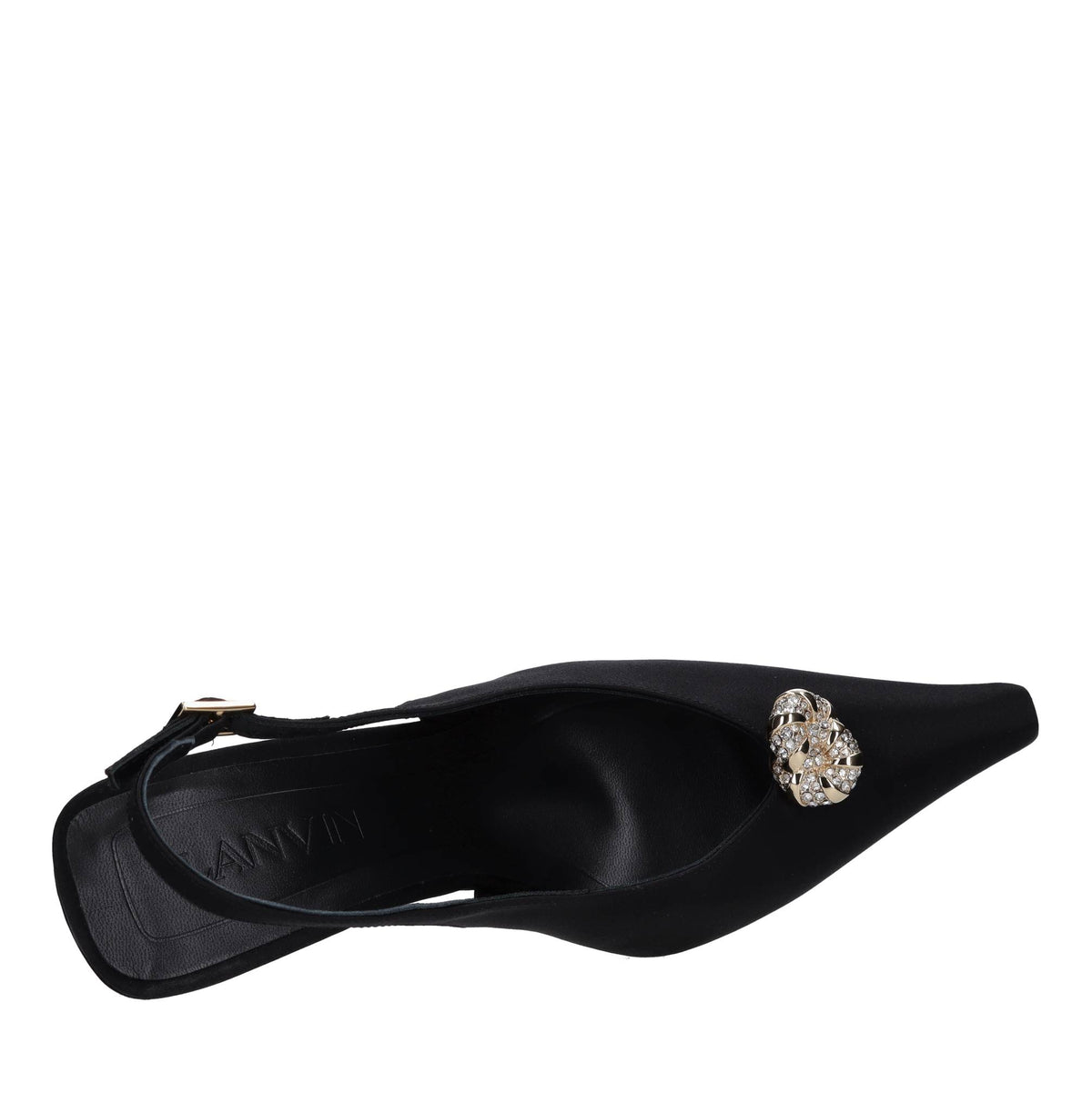 Décolleté slingback in raso 