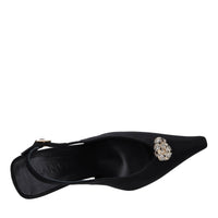 Décolleté slingback in raso 