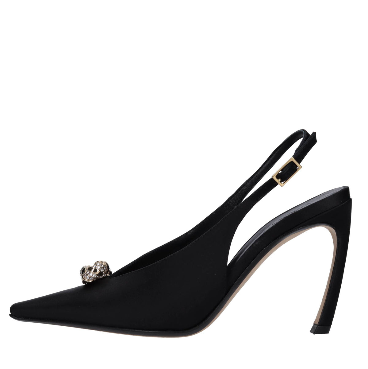 Décolleté slingback in raso 