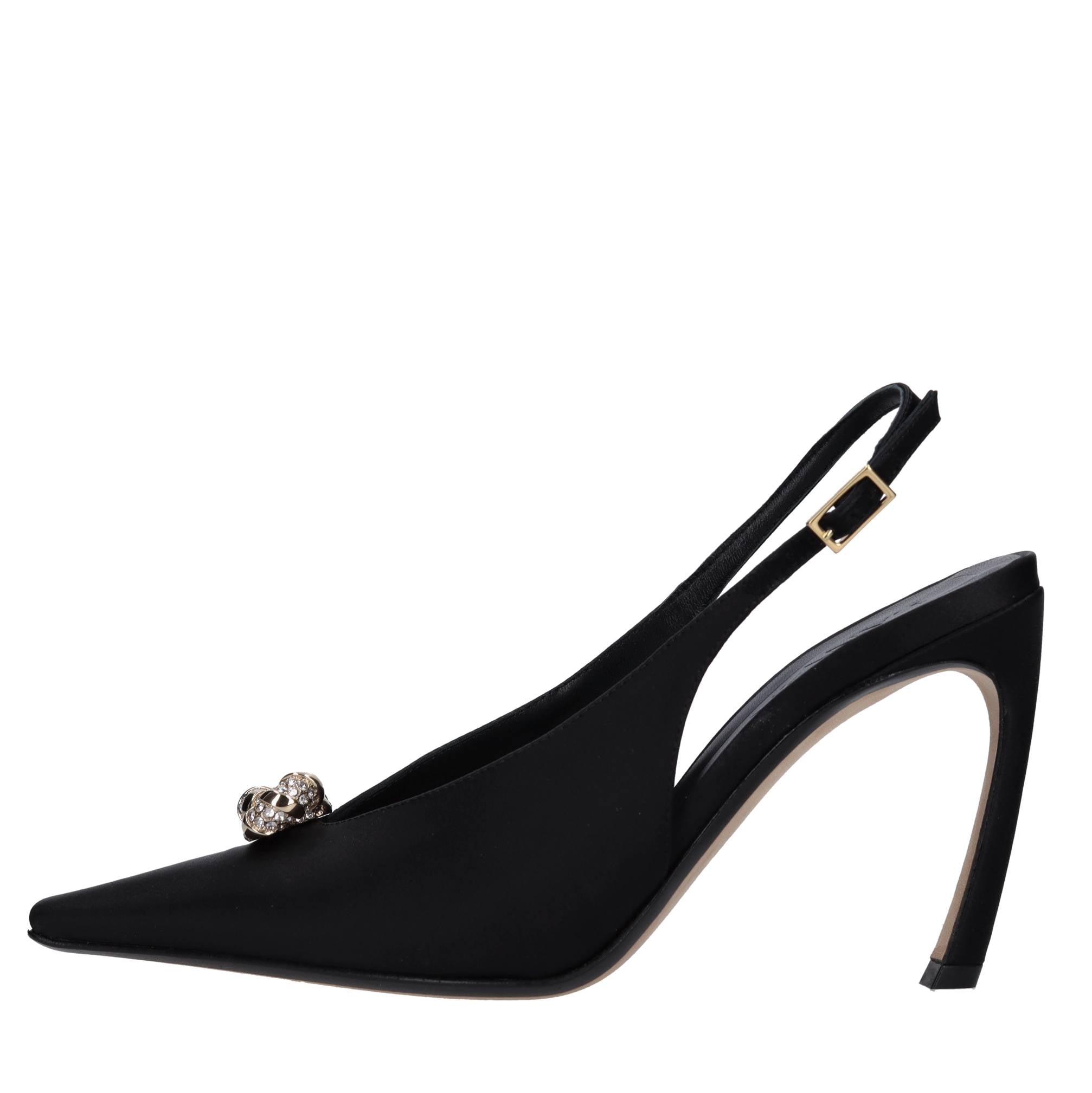 Décolleté slingback in raso 