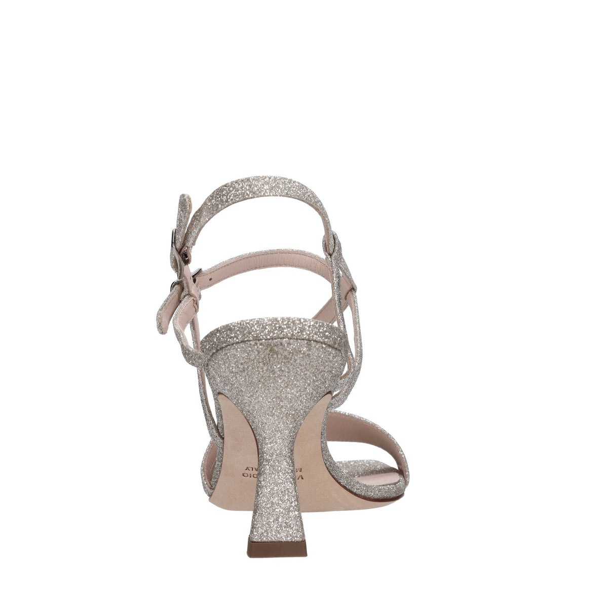 Sandali in pelle e glitter 