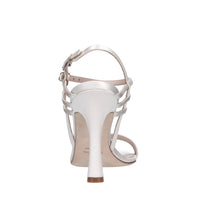 Sandali in pelle e raso 