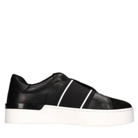 Sneakers in ecopelle e tessuto 