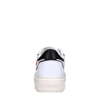 Sneakers in pelle e tessuto 