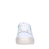 Sneakers in pelle e tessuto 