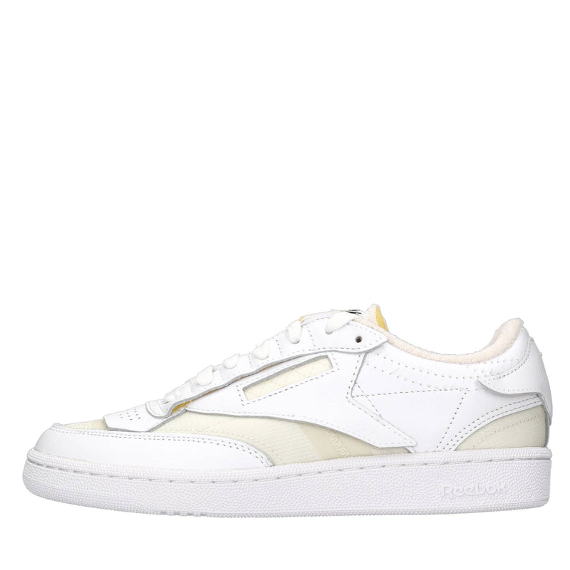 Sneakers in pelle e tessuto 