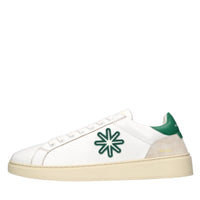 Sneakers in pelle e tessuto 