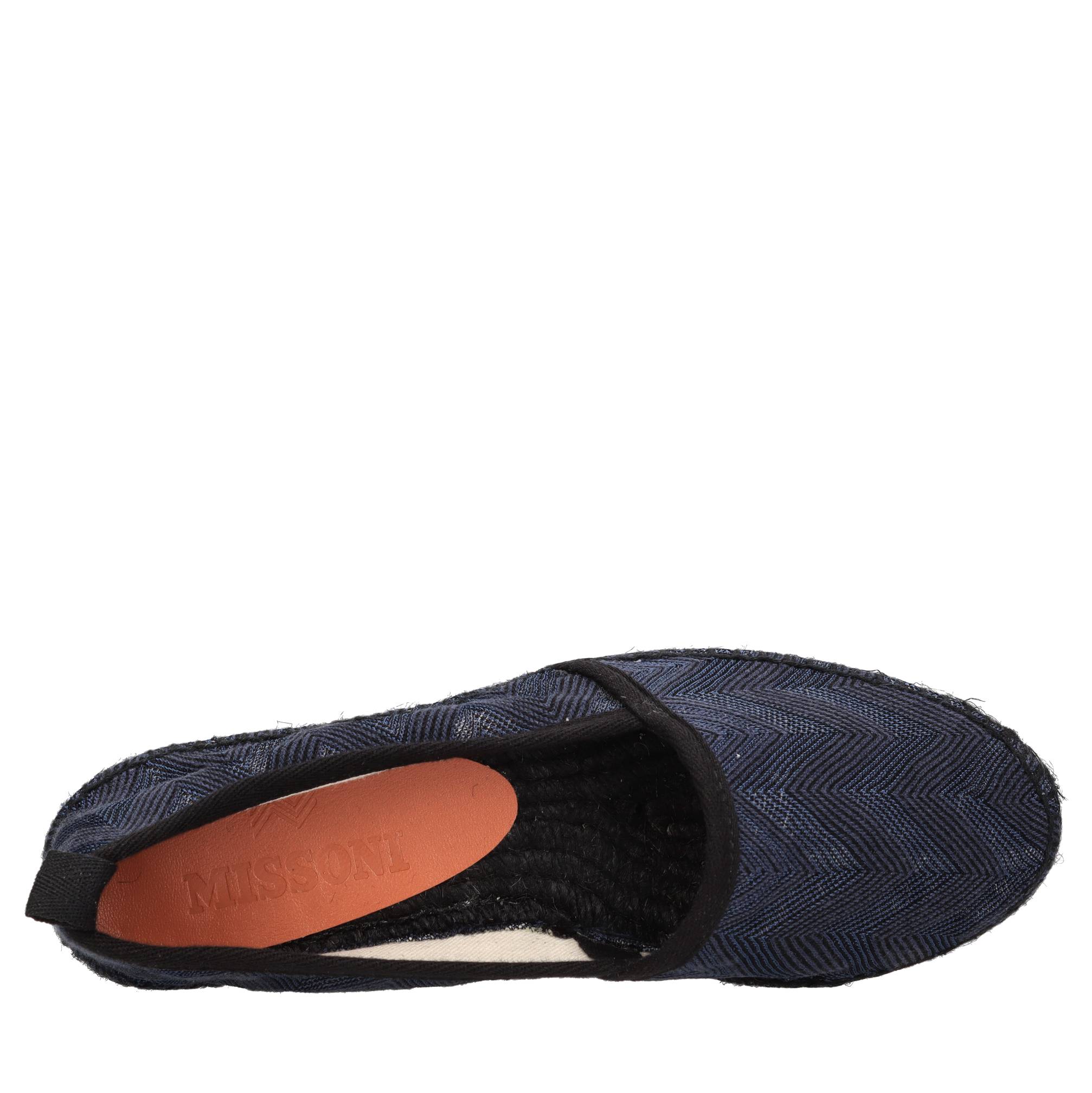Espadrillas in tessuto zig zag 