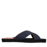 Mules in tessuto zig zag 