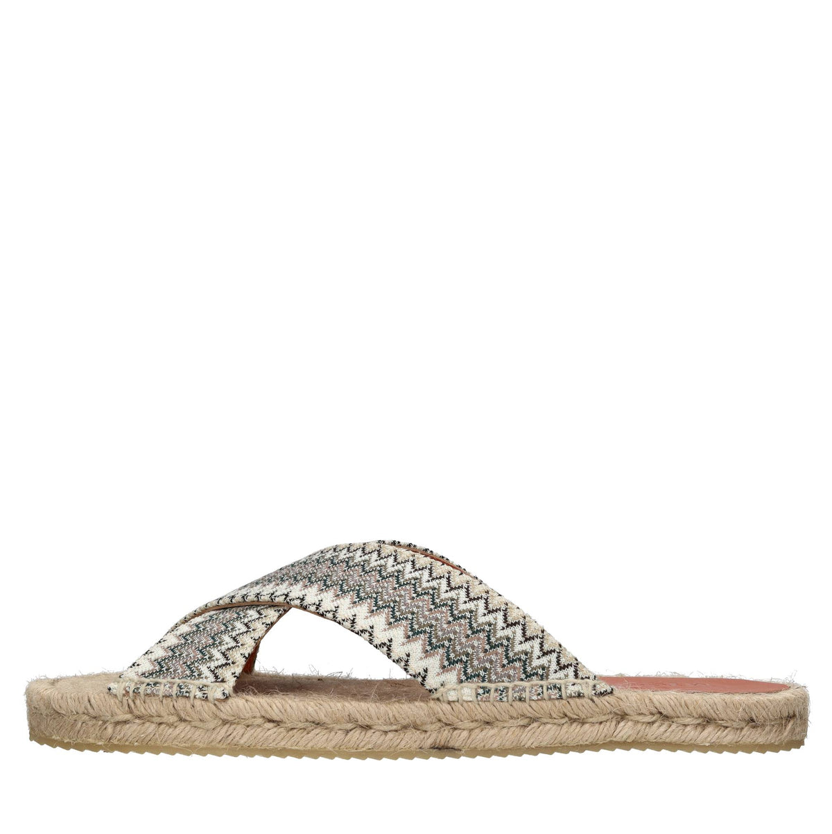Mules in tessuto zig zag 