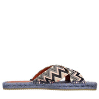 Mules in tessuto zig zag 
