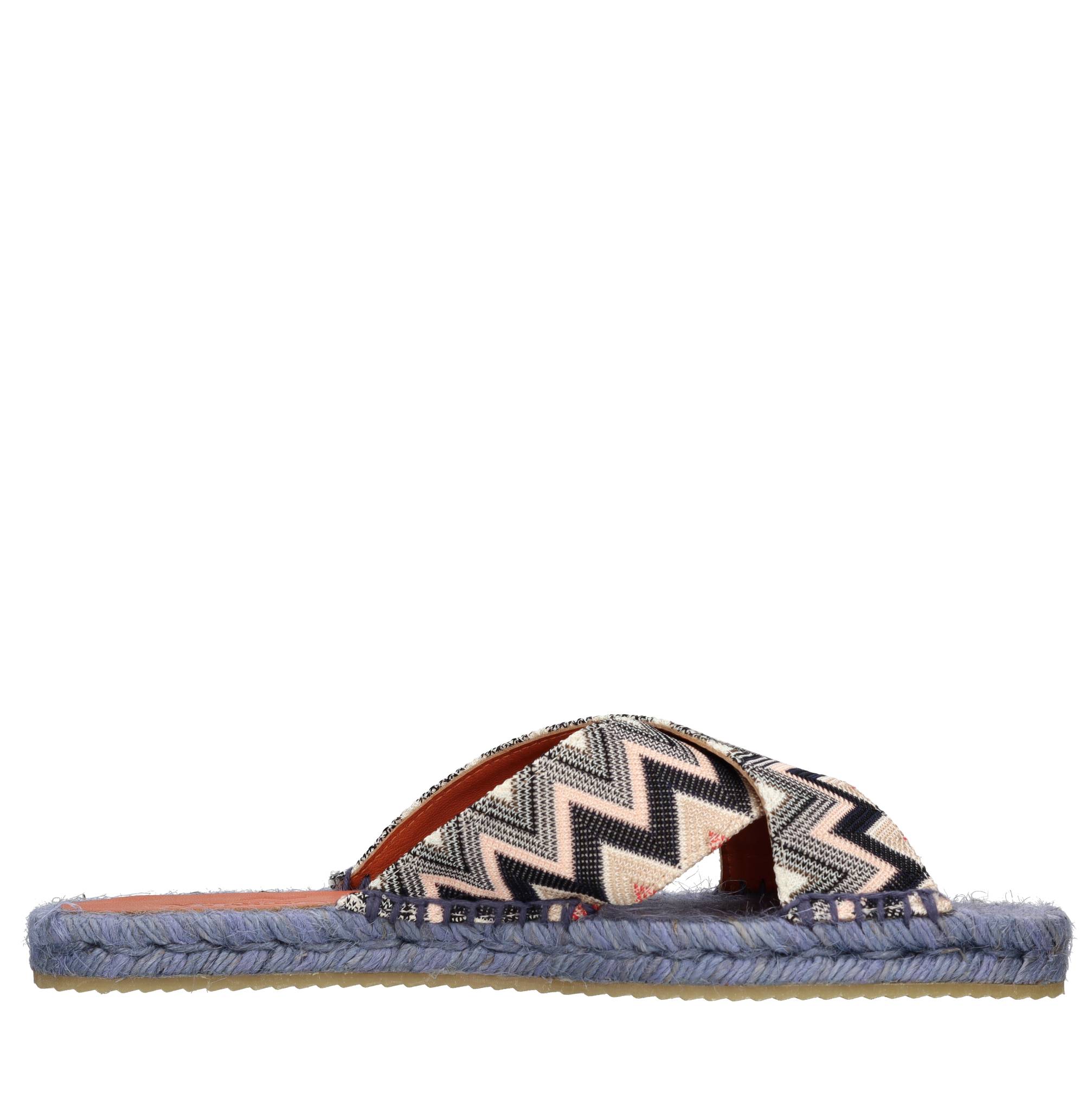 Mules in tessuto zig zag 