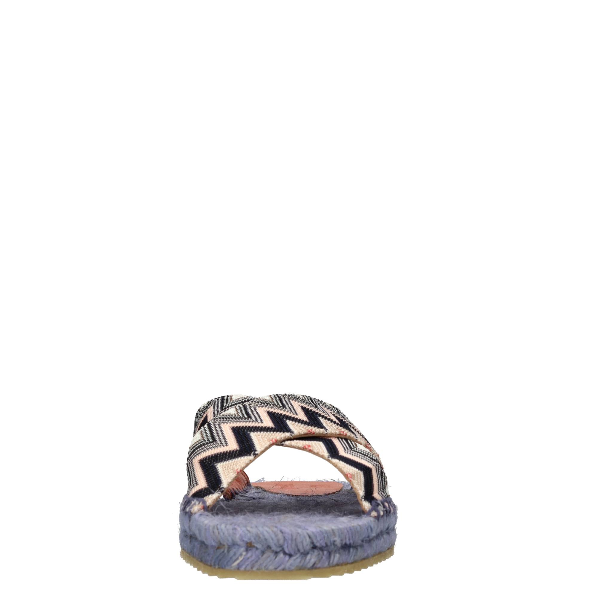 Mules in tessuto zig zag 