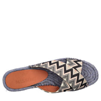 Mules in tessuto zig zag 