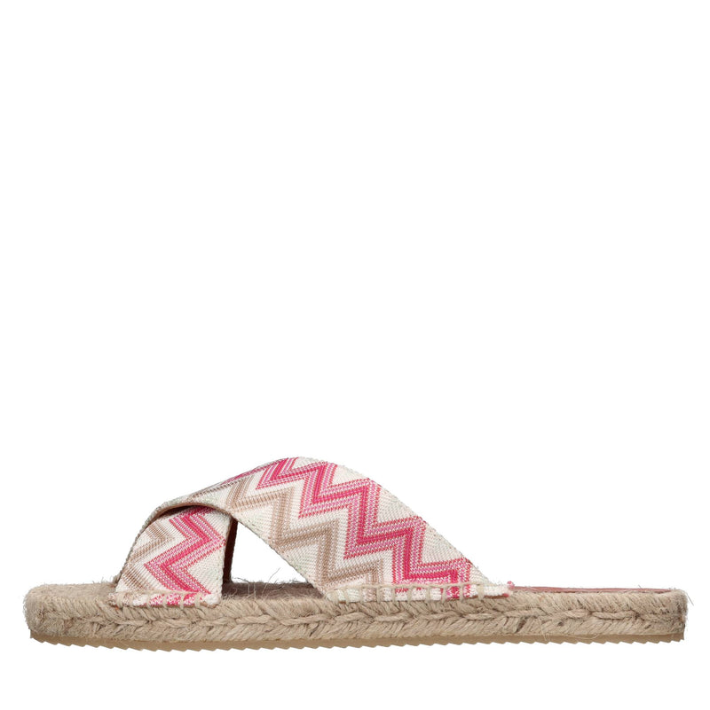 Mules in tessuto zig zag 