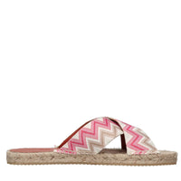 Mules in tessuto zig zag 