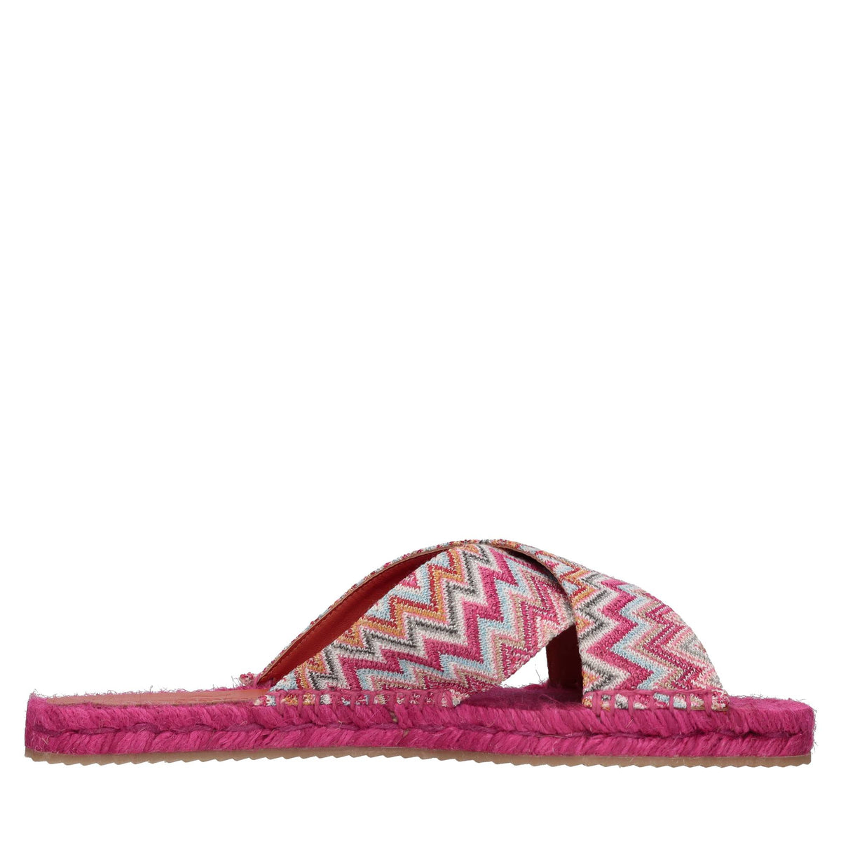 Mules in tessuto zig zag 