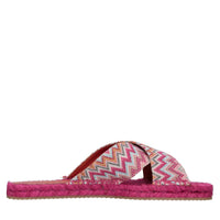 Mules in tessuto zig zag 