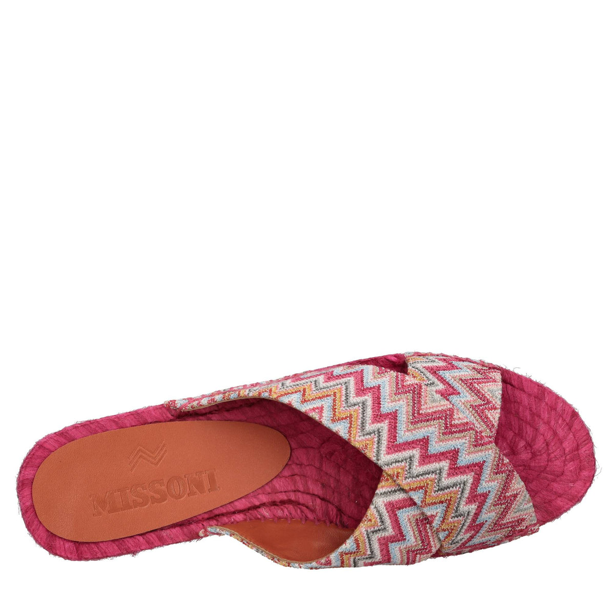 Mules in tessuto zig zag 