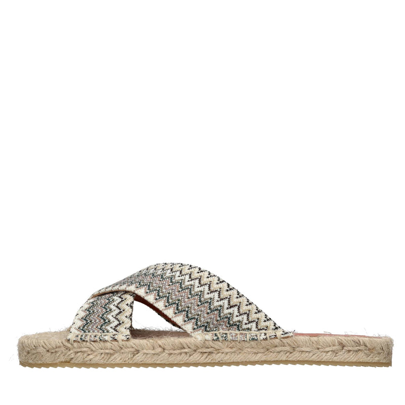 Mules in tessuto zig zag 