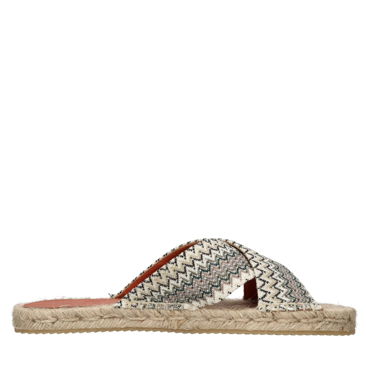 Mules in tessuto zig zag 