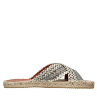 Mules in tessuto zig zag 