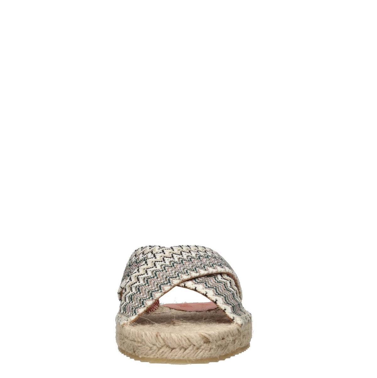 Mules in tessuto zig zag 