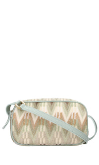 Borsa in tessuto zig zag 