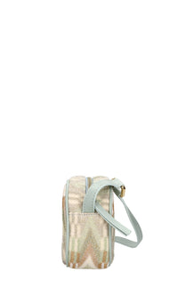 Borsa in tessuto zig zag 