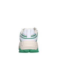Sneakers in pelle ed tessuto 