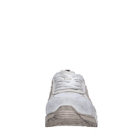 Sneakers in pelle e tessuto 