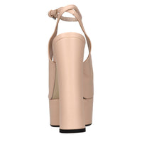 Décolleté slingback in pelle 