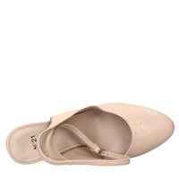 Décolleté slingback in pelle 