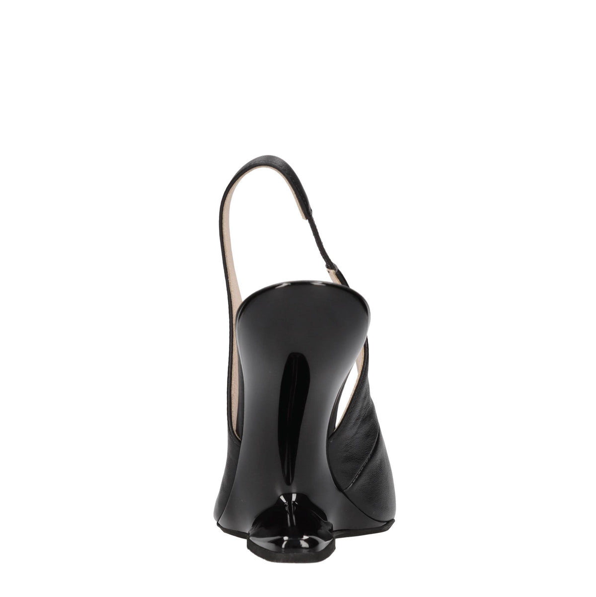 Décolleté slingback in pelle 