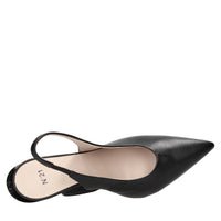 Décolleté slingback in pelle 