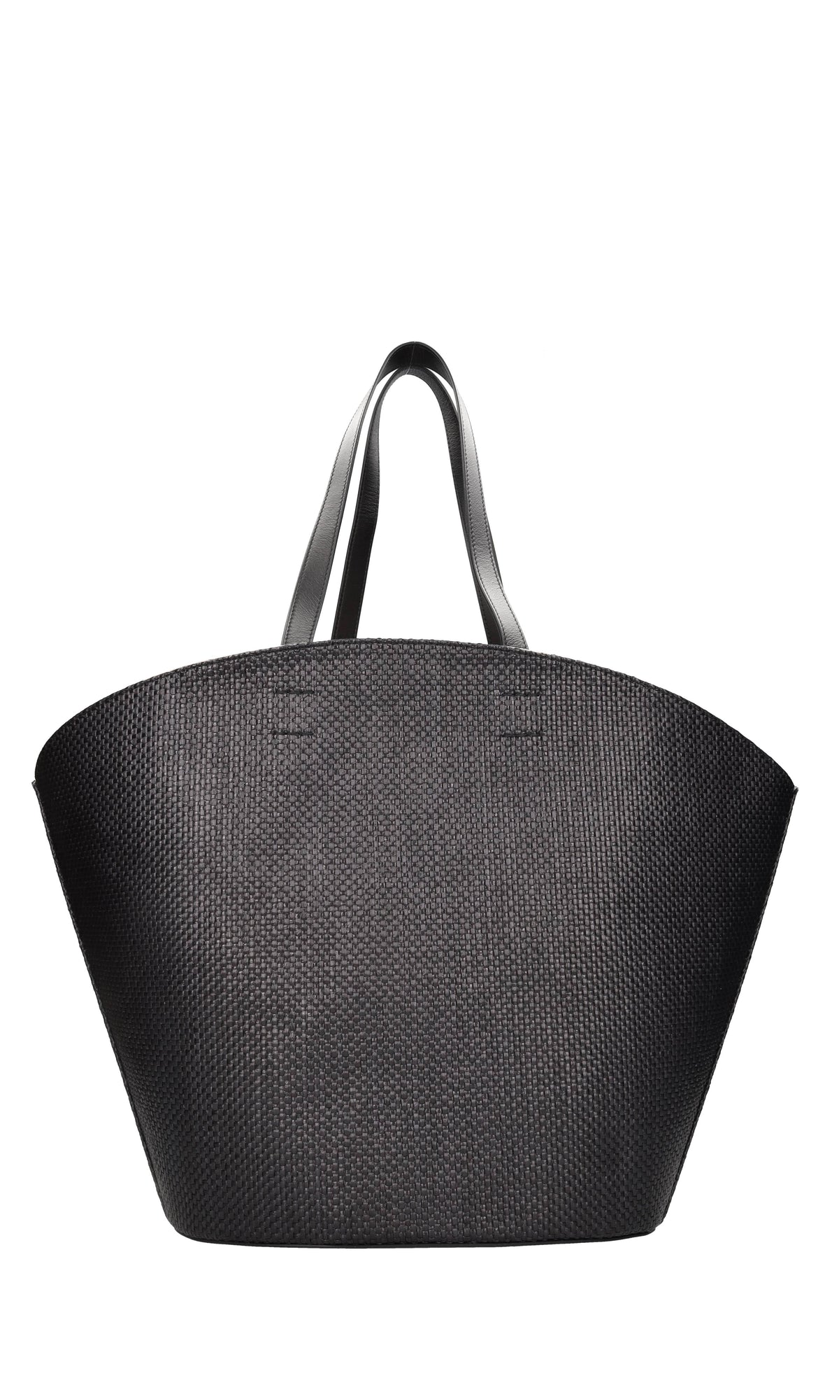 Borsa in pelle e rafia 