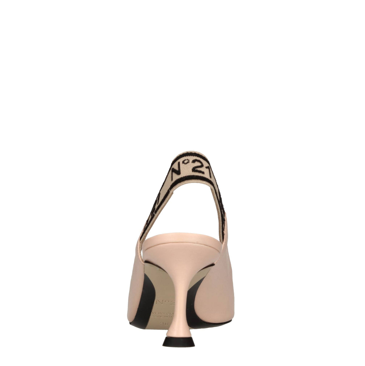 Décolleté slingback in pelle 