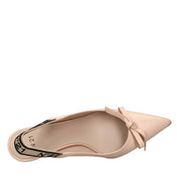 Décolleté slingback in pelle 