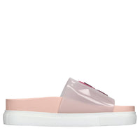 Mules in pelle e plexi 